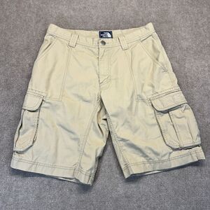 The North Face Ripstop Cargo Shorts Men's 32 Regular Tan Polycotton Hiking 11"